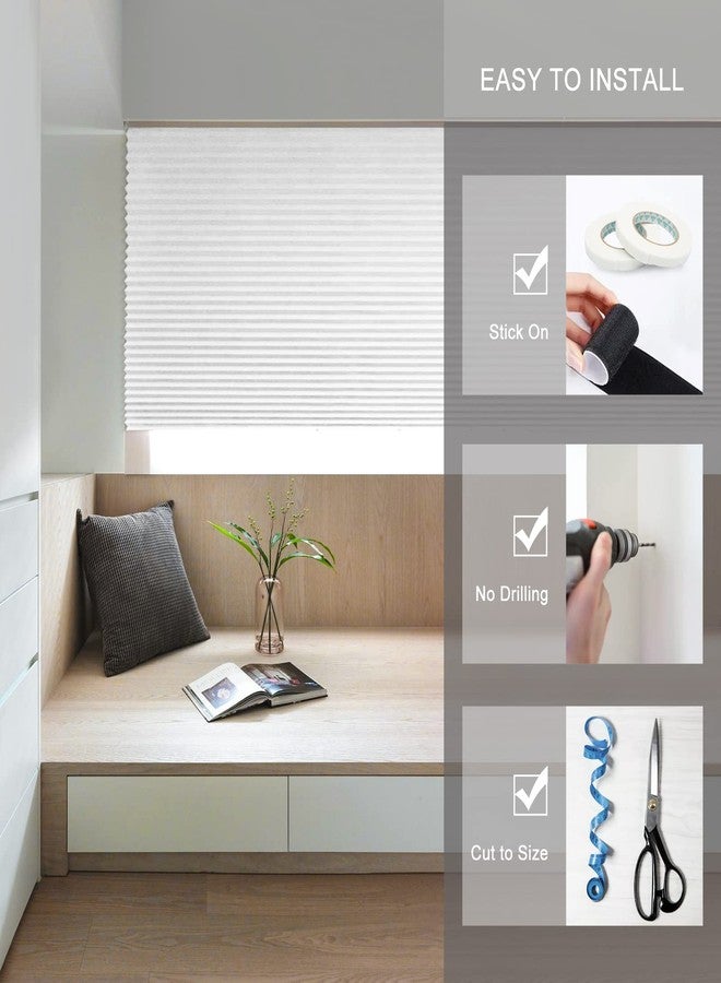 MALOKI Pleated Window Shades,Temporary Window Blinds Cordless Light Filtering Pleated Fabric Shade Room Darkening Shades for Office,Living Room,Bedroom - 24 x 59 Inch (Fits Windows 15-24 Inch) - Image 4